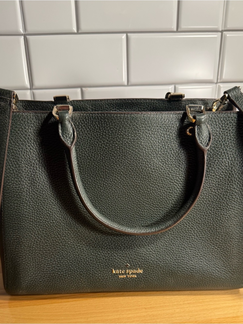 Kate Spade New York Leila Medium Triple Compartment Satchel Emerald Green
